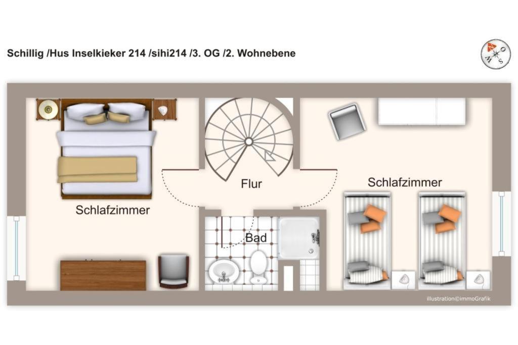 Apartmán Hus Inselkieker Hus Inselkieker 214 Schillig Exteriér fotografie